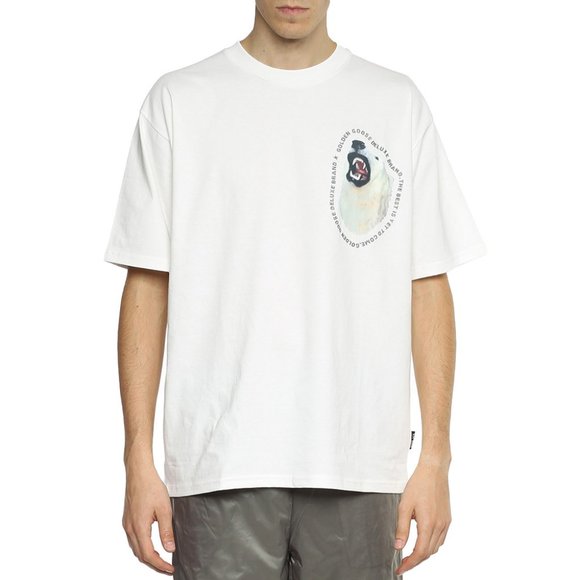 Golden Goose Men's Polar Bear Graphic Cotton T-Shirt White - Picture 2 of 5